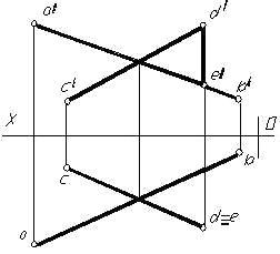 Линия перпендикулярная к плоскости Н