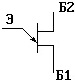 Графичекое изображение однопереходного транзистора