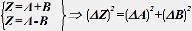 Абсолютная погрешность суммы (разности) случайных чисел