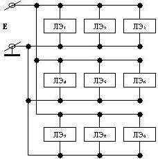 Параллельно-последовательная схема уменьшения общих участков протекания токов